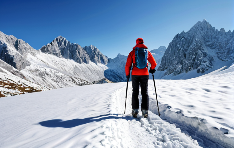 알바니아에서 겨울 스포츠 - **
"Majestic view of the Albanian Alps in winter, specifically the Accursed Mountains (Bjeshkët e N...