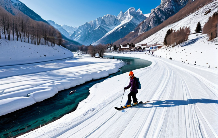 알바니아에서 겨울 스포츠 - **

"Majestic view of the Albanian Alps in winter, specifically the Accursed Mountains (Bjeshkët e N...