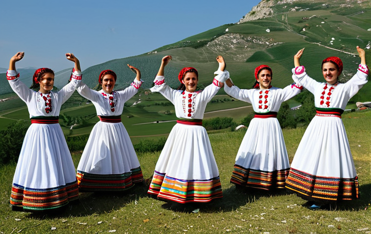 알바니아 전통 춤 - Northern Albanian Dance**
"A group of male dancers in traditional Northern Albanian attire, fully c... 알바니아 전통 춤 - Northern Albanian Dance**
"A group of male dancers in traditional Northern Albanian attire, fully c...